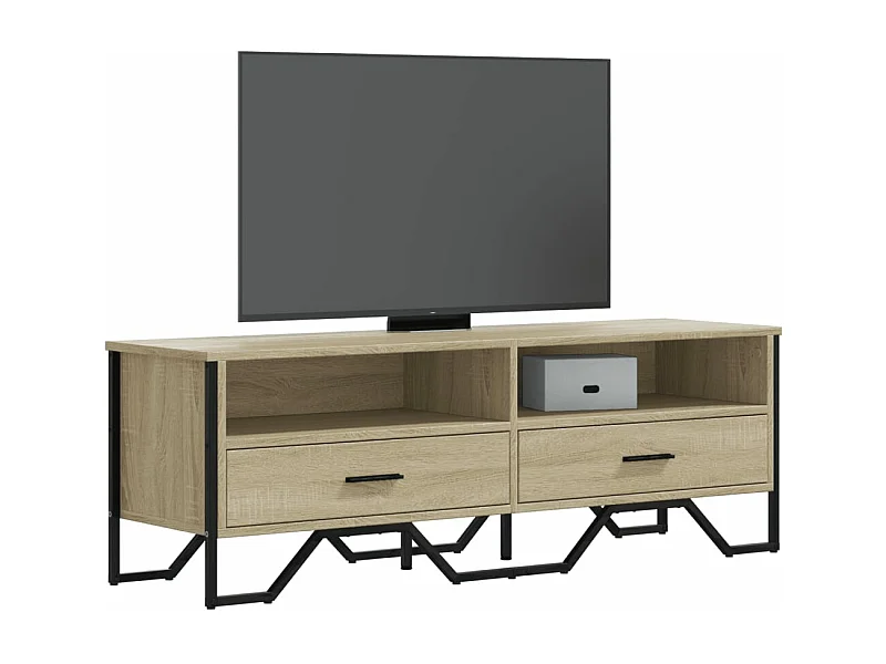 Meuble TV chêne sonoma 122x34x41 cm bois d'ingénierie FR177818