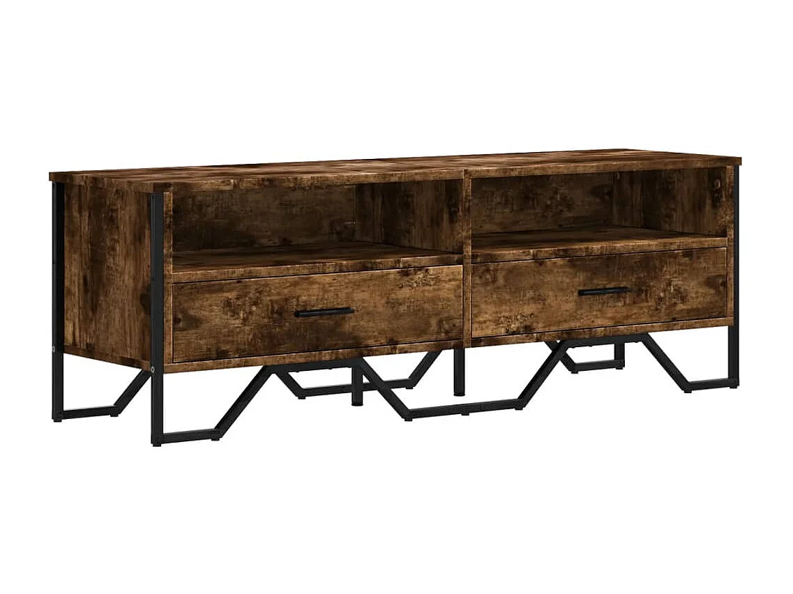 Mueble de TV madera de ingeniería roble ahumado 122x34x41 cm ES910253