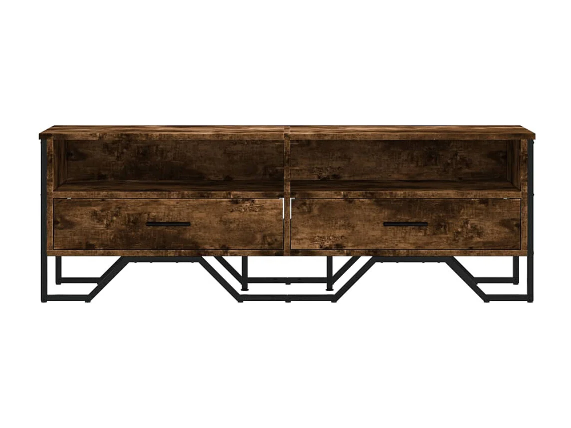 Mueble de TV madera de ingeniería roble ahumado 122x34x41 cm ES910253