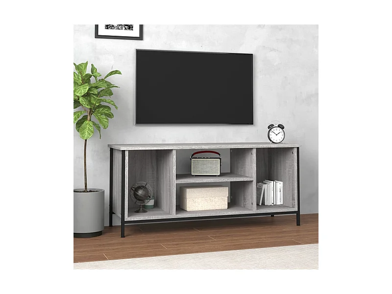 Móvel de TV 102x35x45 cm derivados de madeira cinzento sonoma PT442493