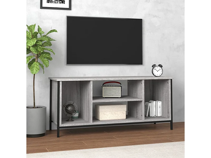 Meuble TV sonoma gris 102x35x45 cm bois d'ingénierie FR106981