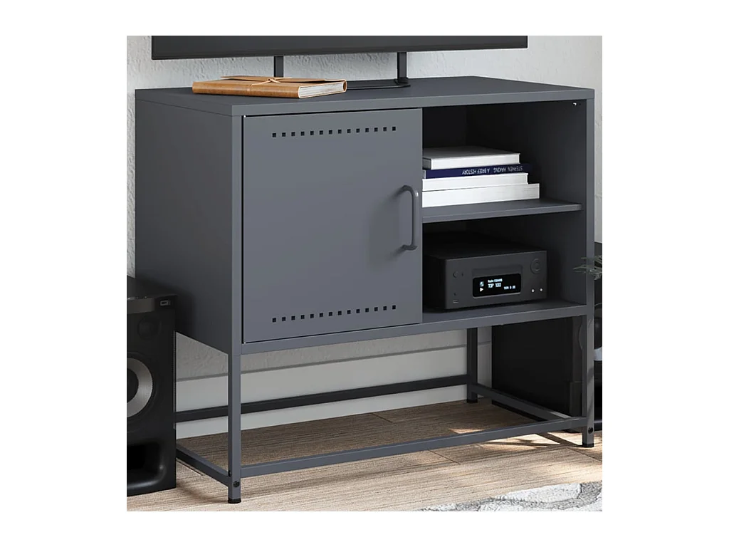 Tv-meubel 100,5x39x60,5 cm staal roze BE639142