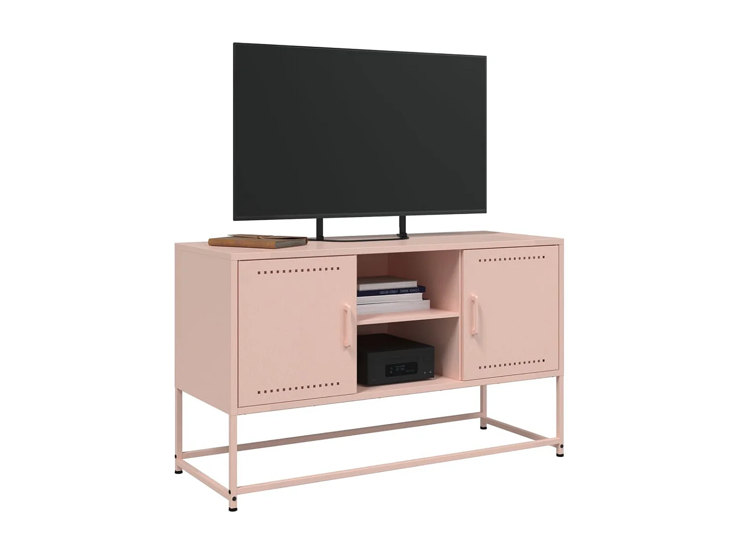 Mueble para TV de acero rosa 100,5x39x60,5 cm ES764392