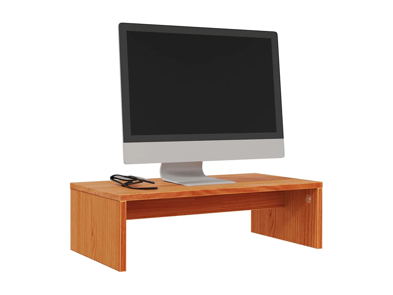 Meuble TV- Support de moniteur marron miel 50x27x15 cm bois de pin solide FR144503
