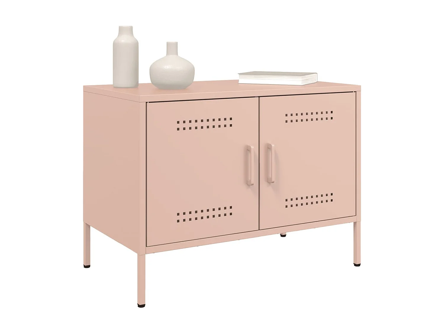Móveis de TV 2 pcs 68x39x50,5 cm aço rosa PT756859
