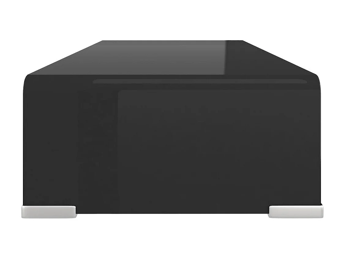 Meuble TV/support pour moniteur 60x25x11 cm verre noir FR127985