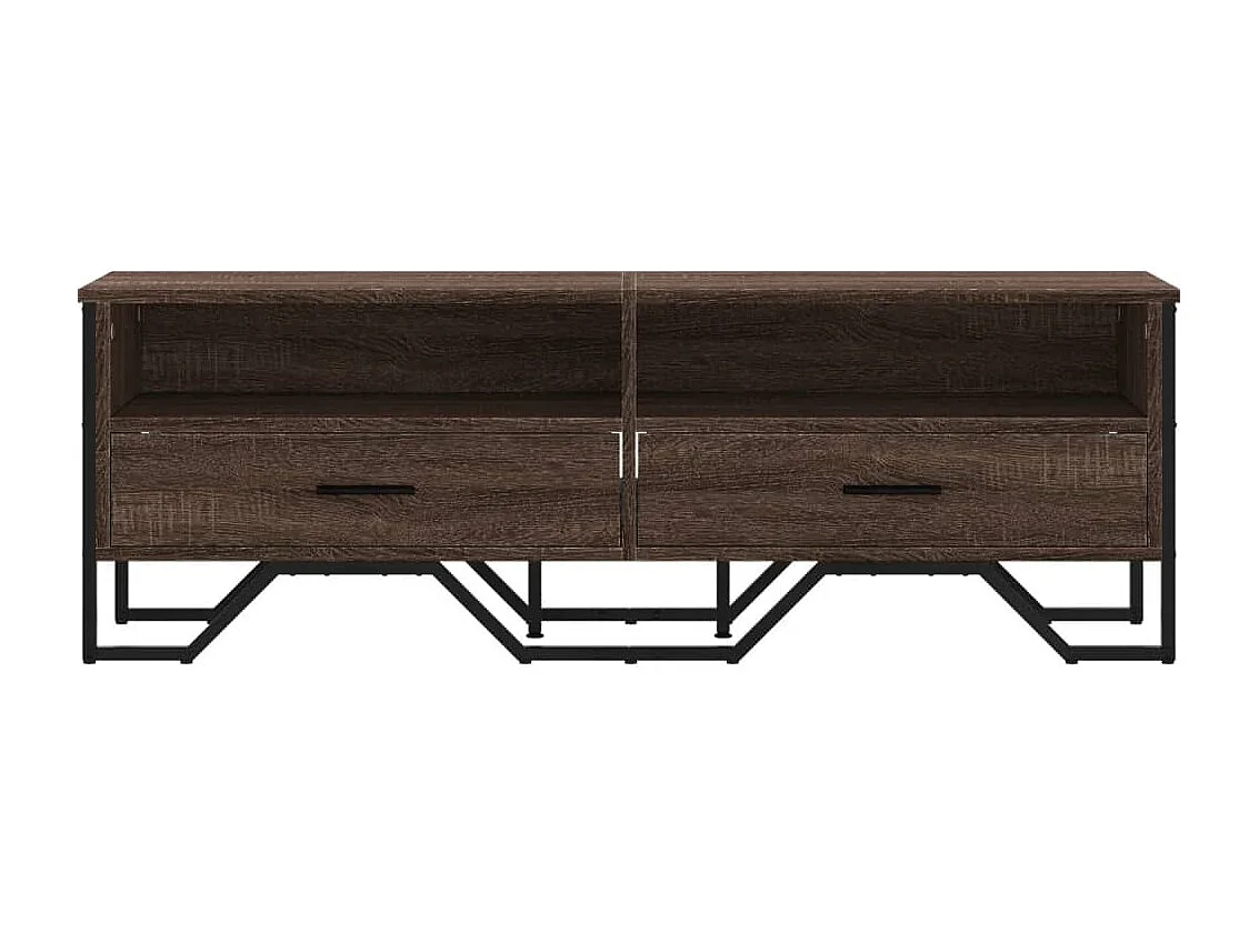 Tv-meubel 122x34x41 cm bewerkt hout bruin eikenkleurig BE658604