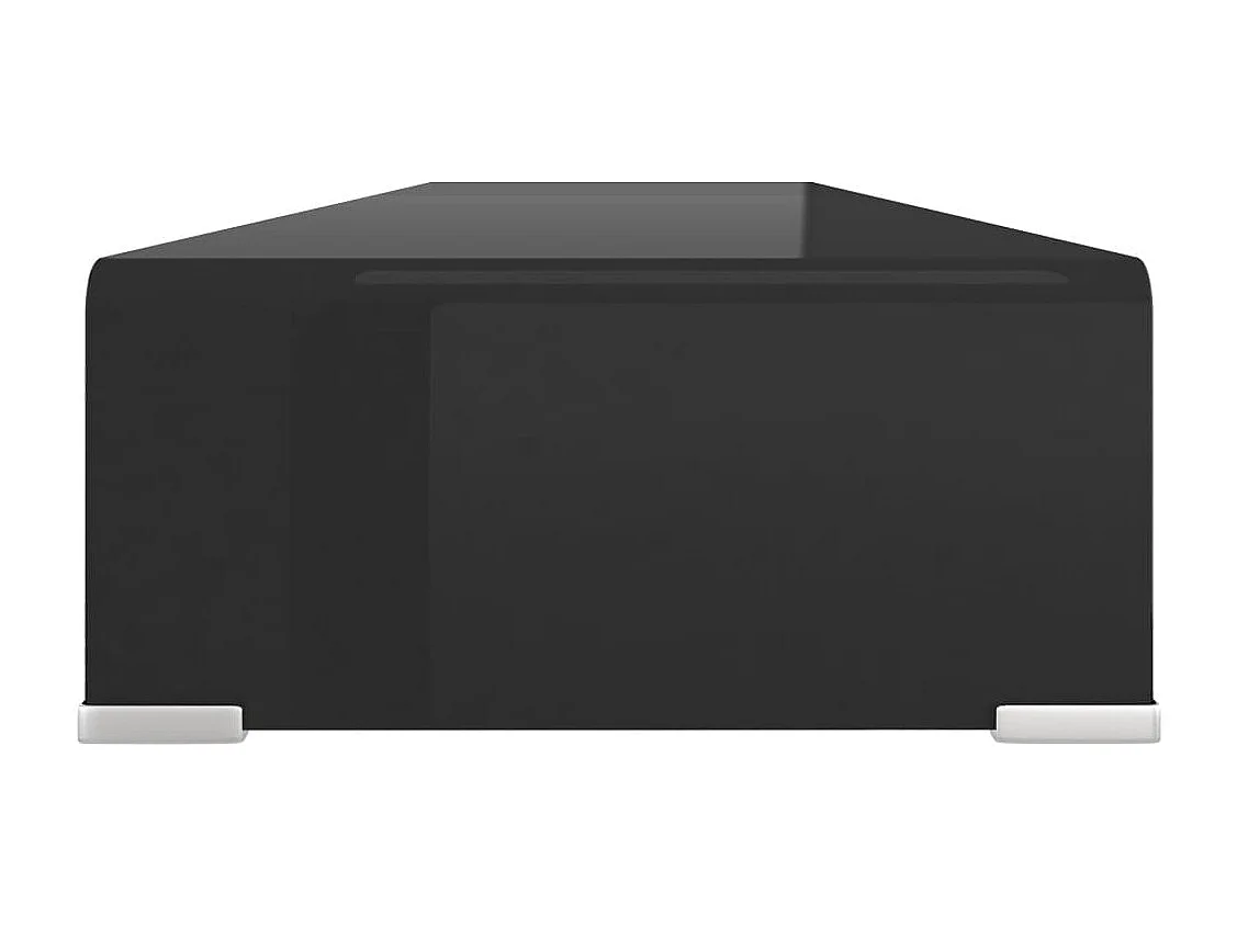 Meuble TV/support pour moniteur 110x30x13 cm verre noir FR191092