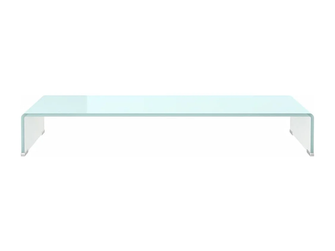 Meuble TV/Support pour moniteur 90x30x13 cm verre vert FR953446