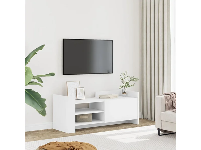 Meuble TV Blanc 100x35x40 cm Bois d'ingénierie FR987469
