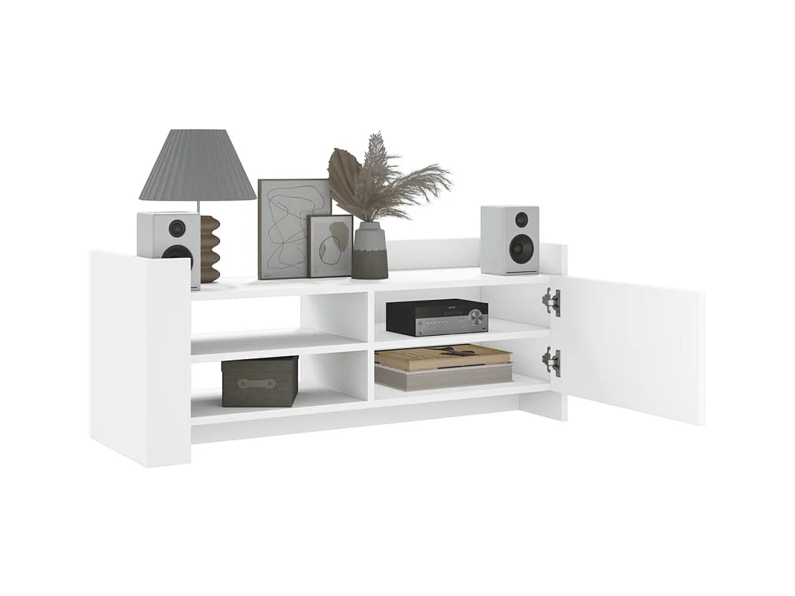 Meuble TV Blanc 100x35x40 cm Bois d'ingénierie FR987469