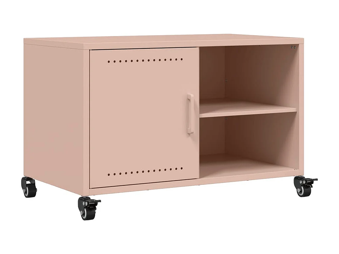 Tv-meubel 68x39x43,5 cm staal roze BE771341