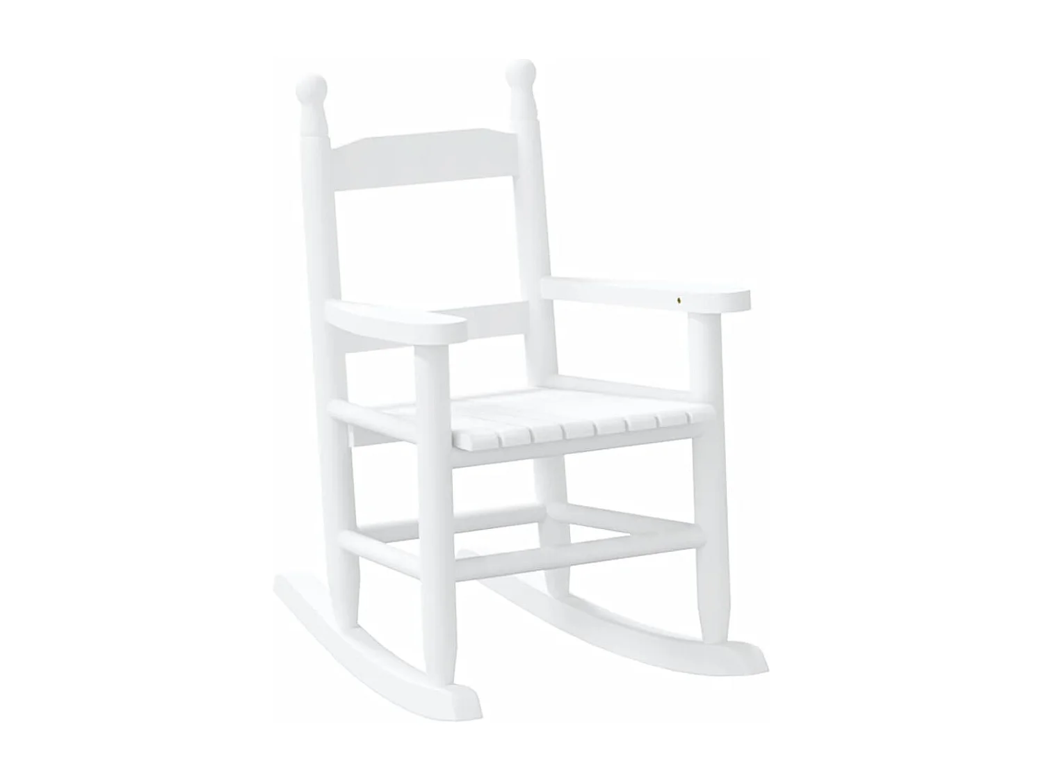 Lot de 2 Chaises à bascule enfants blanc bois peuplier massif FR950021