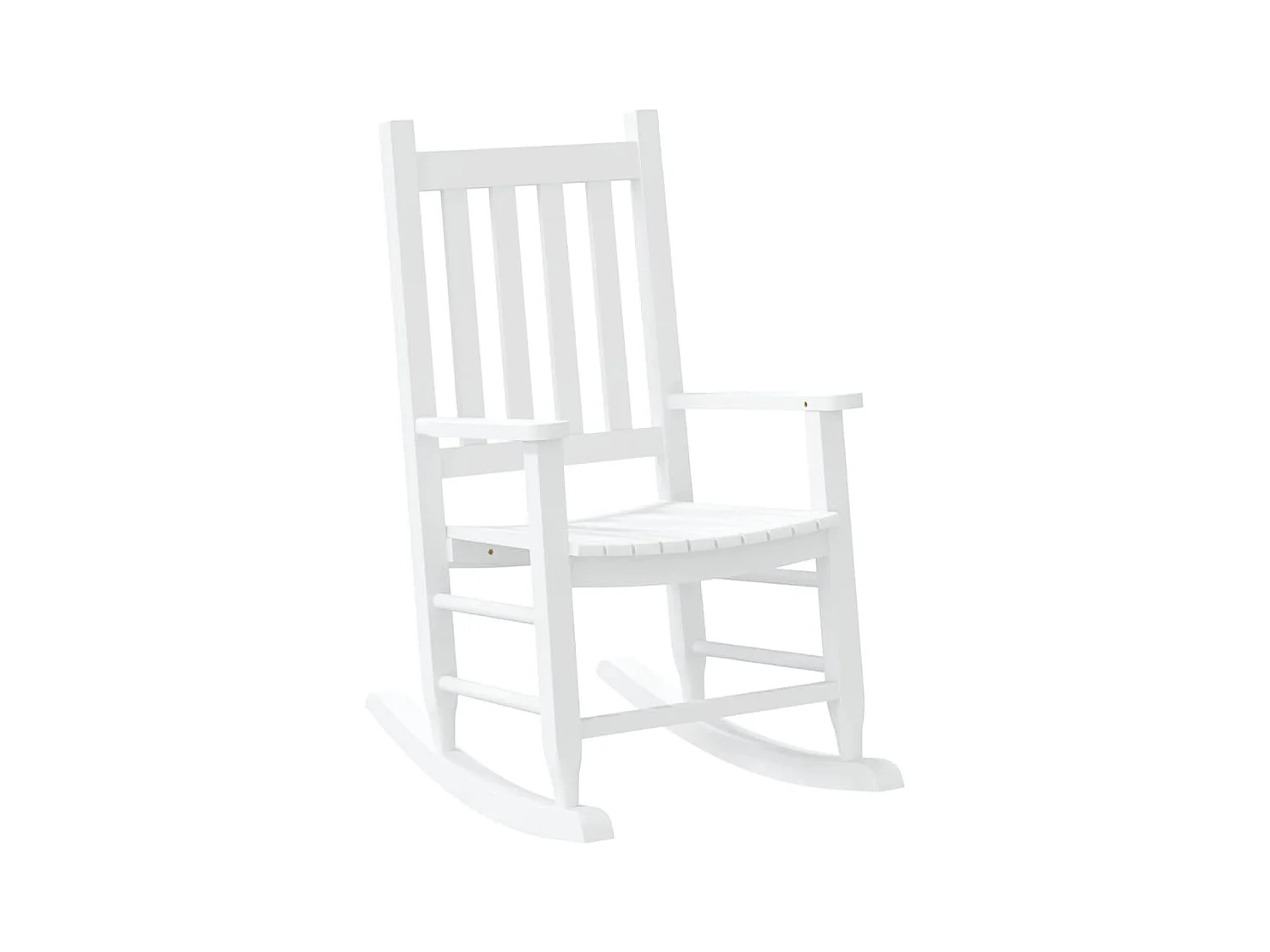 Lot de 2 Chaises à bascule enfants blanc bois peuplier massif FR298630
