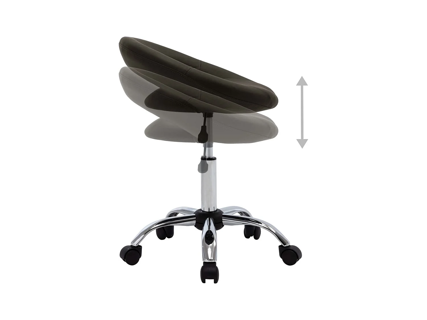 Chaise pivotante de salle à manger Marron Similicuir FR838319