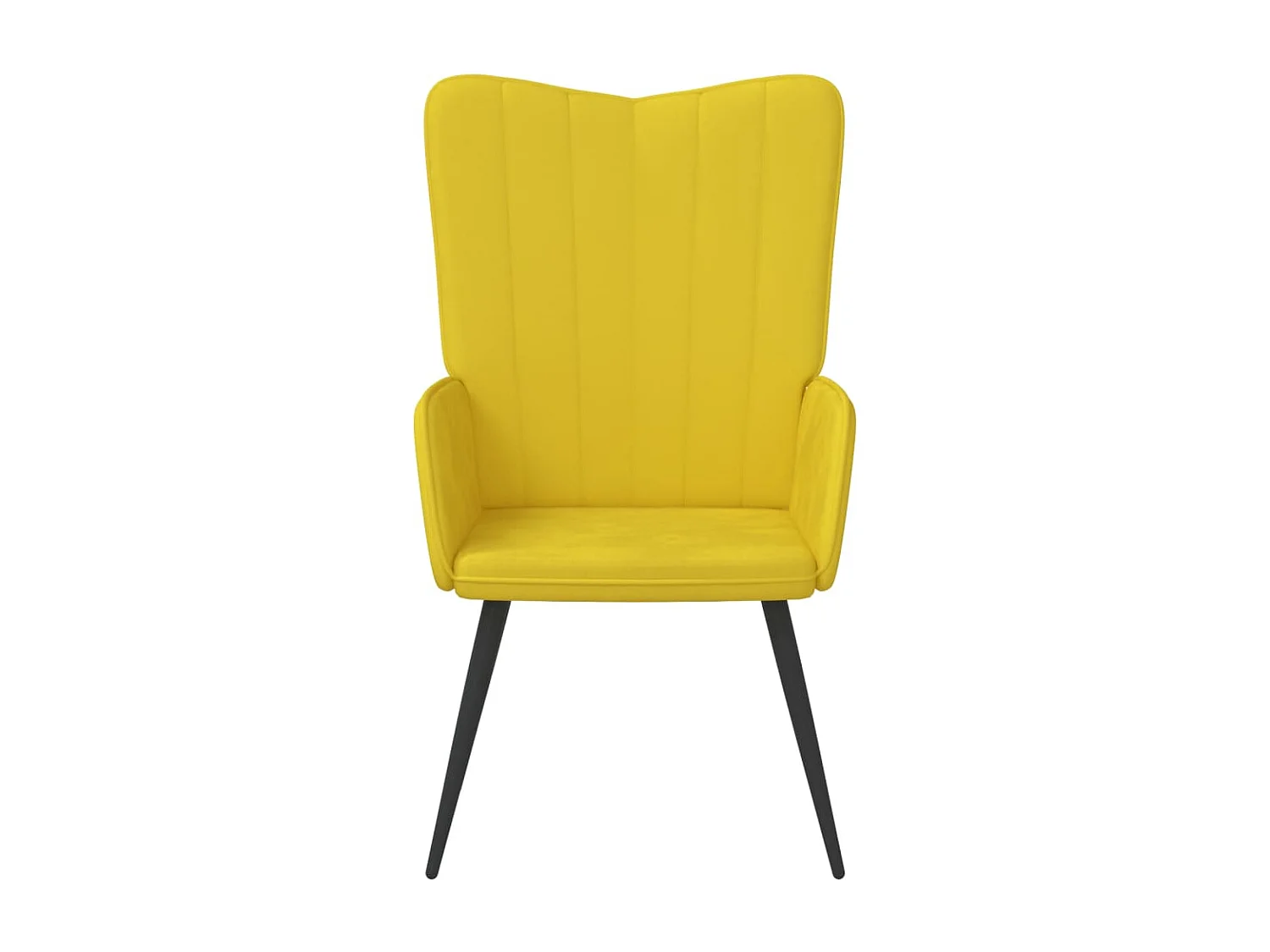 Sillón de relax de terciopelo amarillo mostaza ES753380