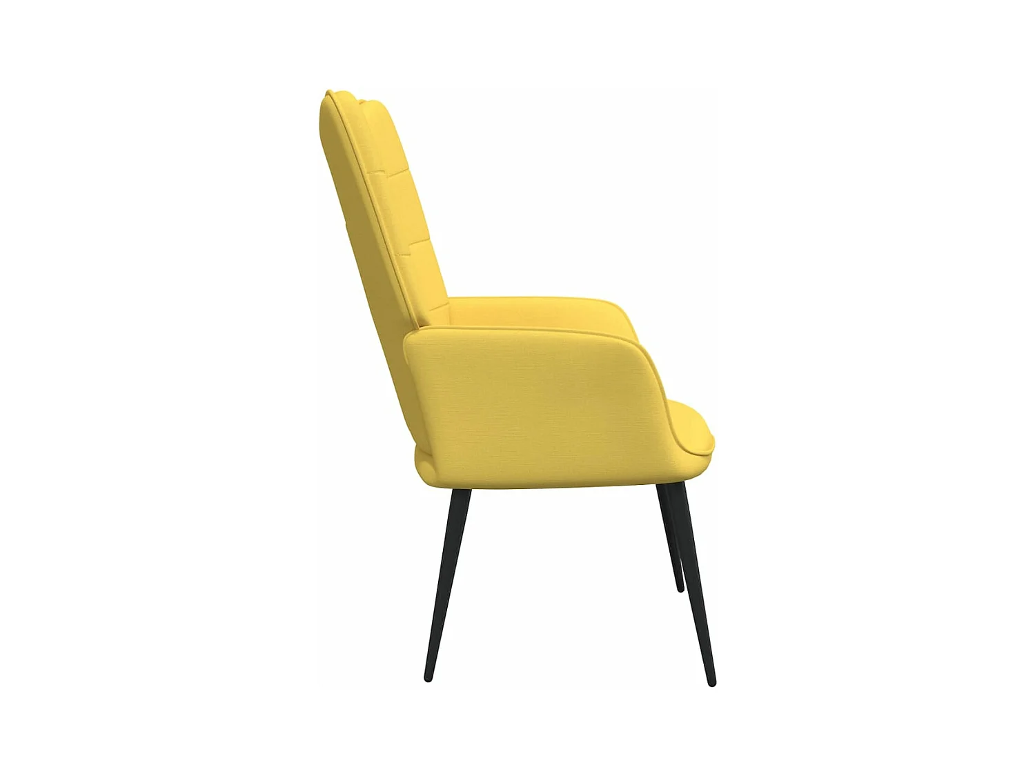 Chaise de relaxation Jaune moutarde Tissu FR554639