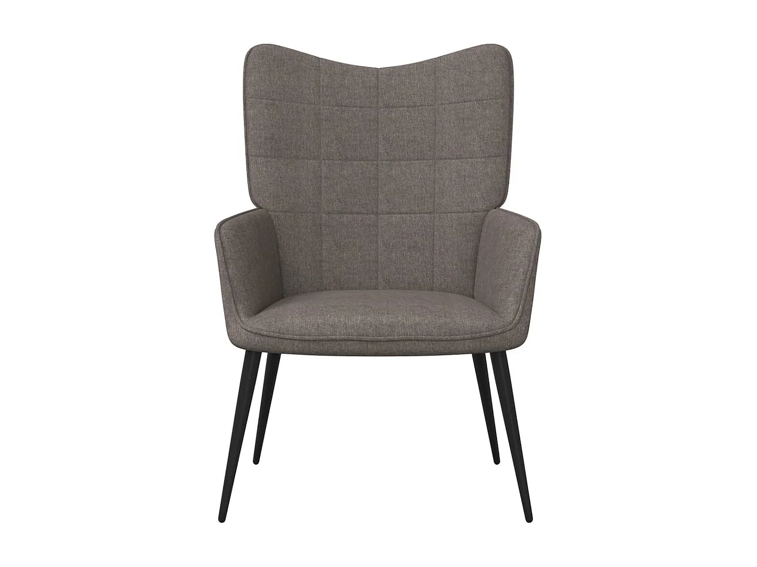 Chaise de relaxation avec tabouret Taupe Tissu FR907447