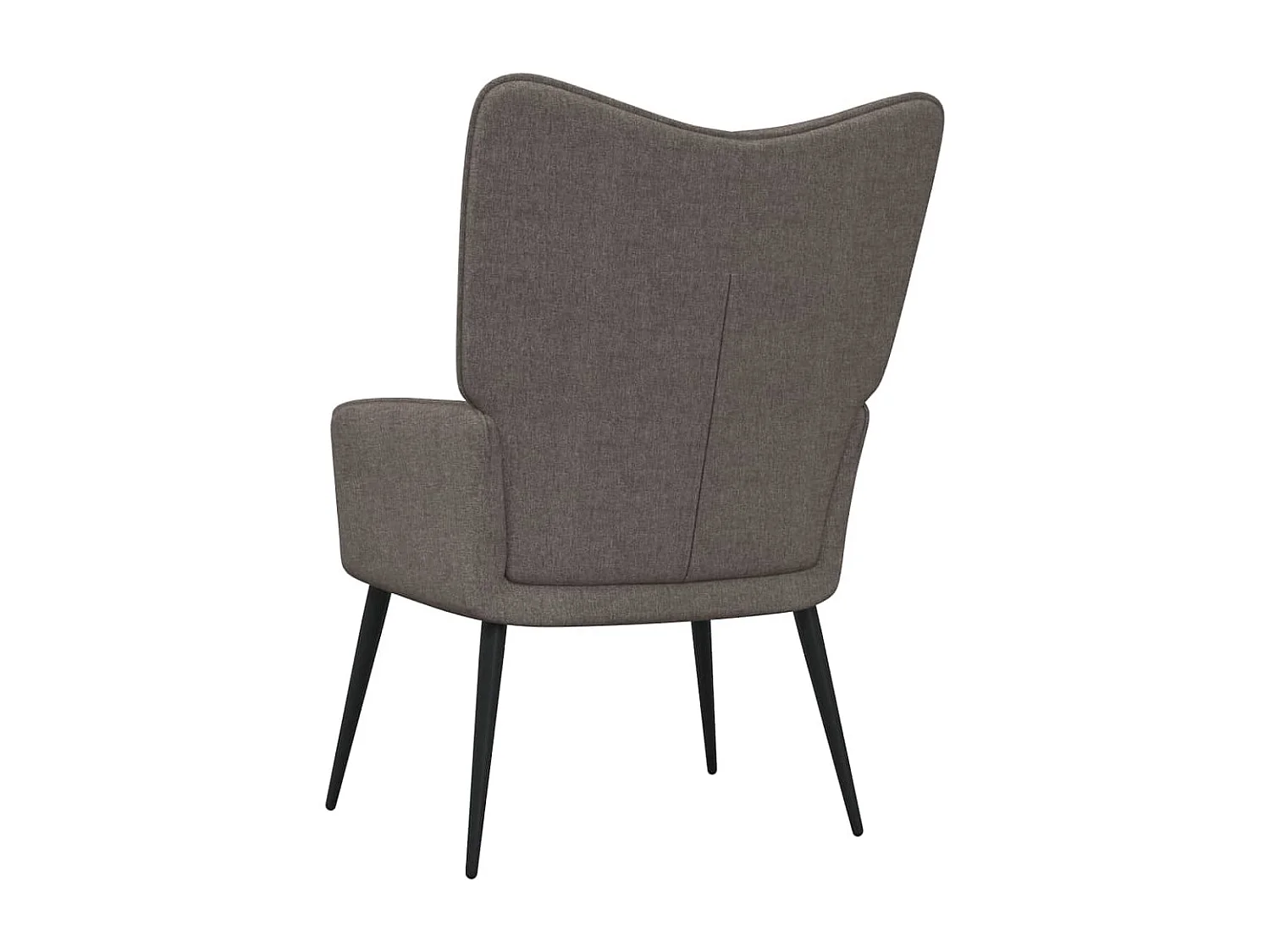 Chaise de relaxation avec tabouret Taupe Tissu FR907447