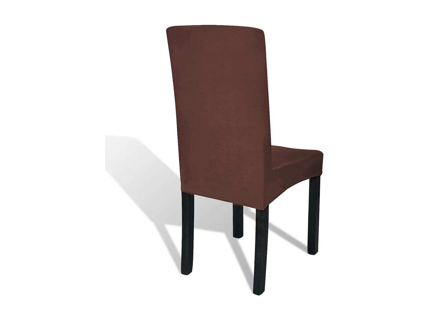 Capa extensível para cadeira 6 pcs castanho PT993649