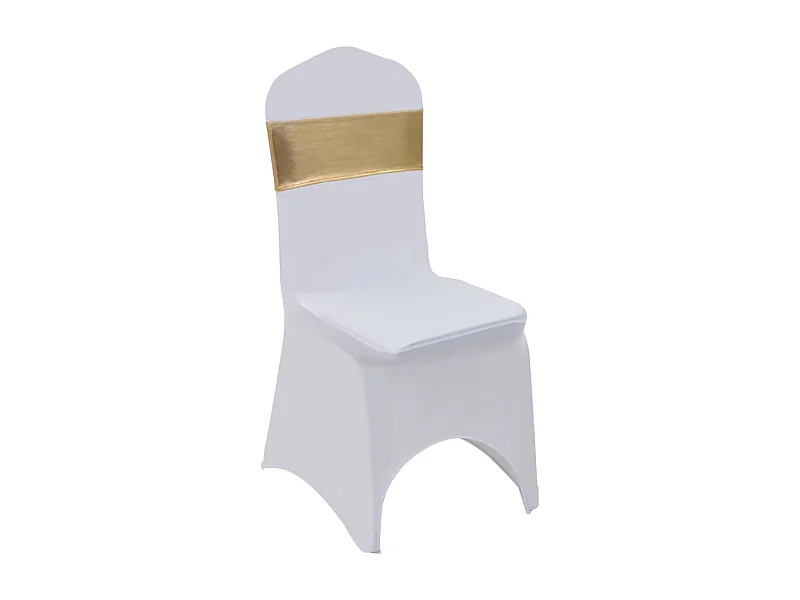 Ruban élastique de chaise 25 pcs avec boucle à diamants Doré FR900104