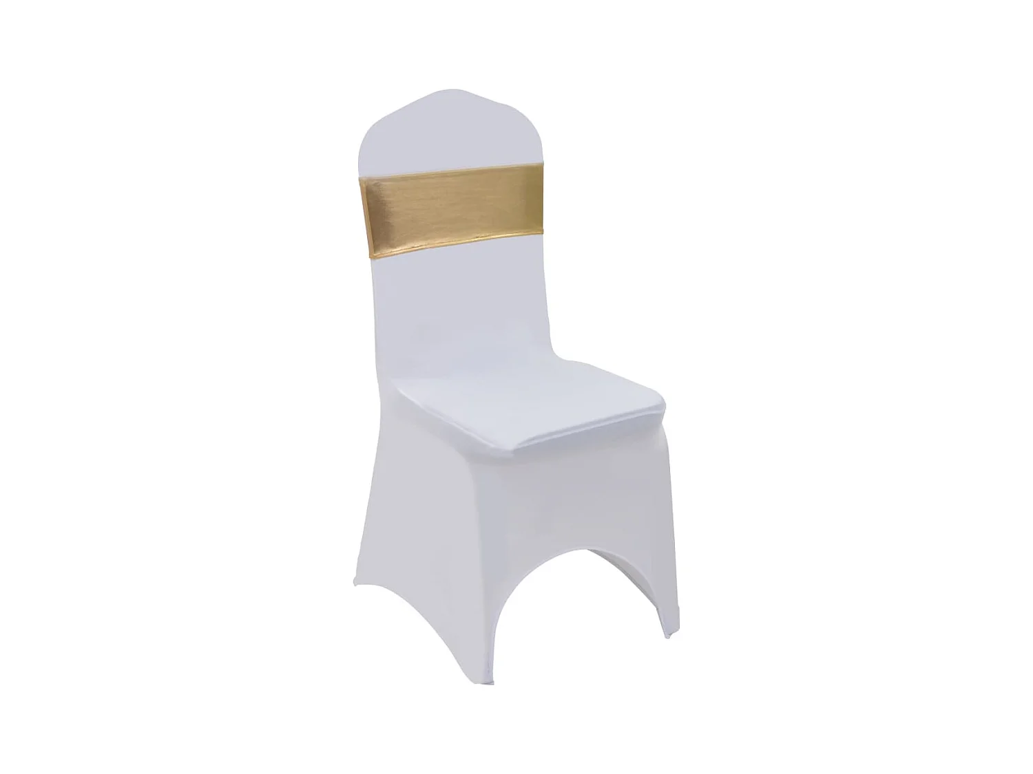Ruban élastique de chaise 25 pcs avec boucle à diamants Doré FR900104