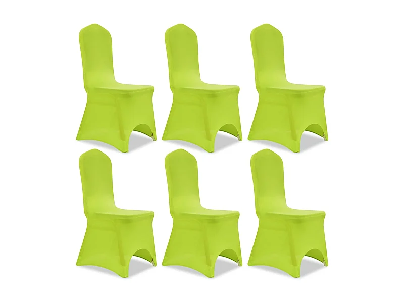 Capa extensível para cadeira 6 pcs verde PT858177