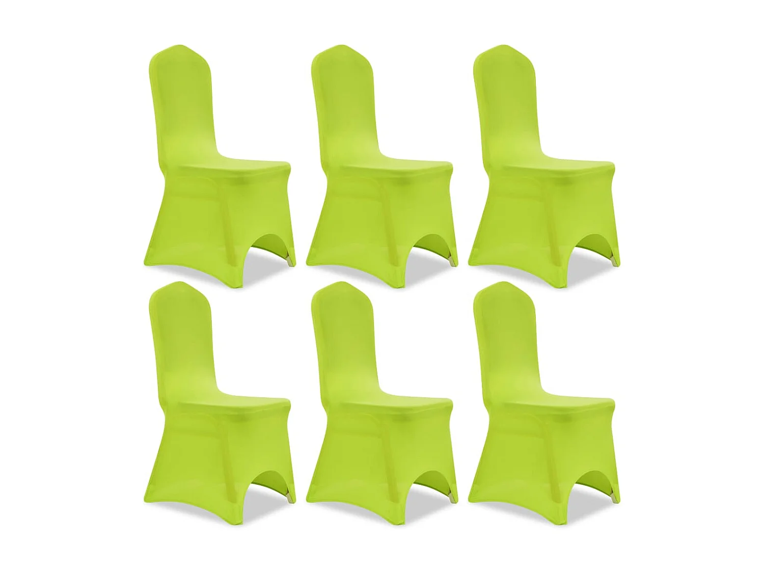 Housse de chaise extensible 6 pcs vert FR645246