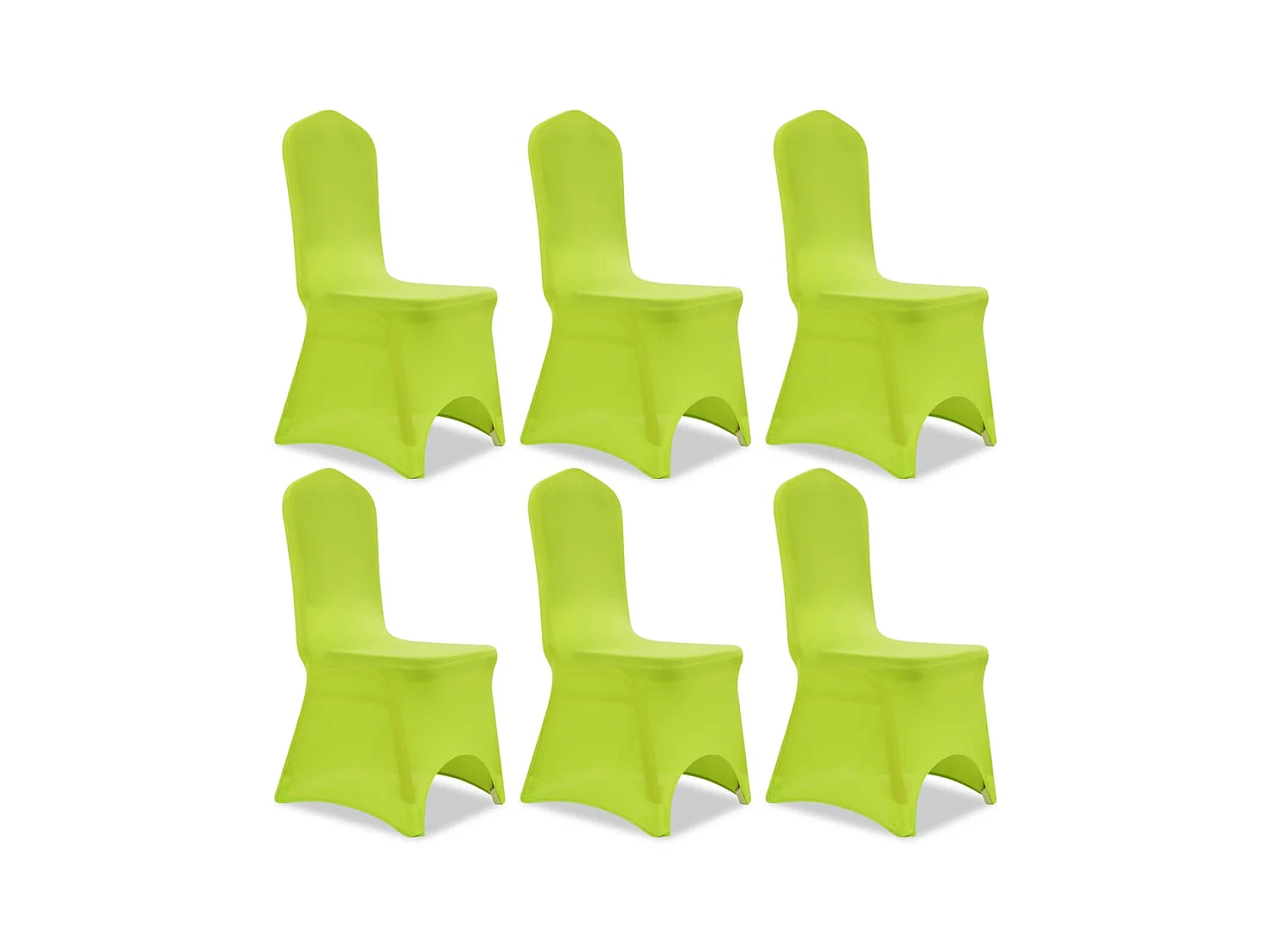 Housse de chaise extensible 6 pcs vert FR645246