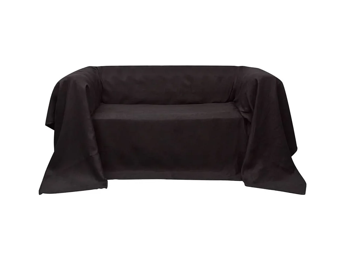 Housse de canapé Micro-suède Marron 210x280 cm FR101285