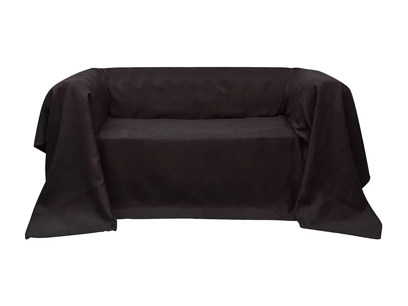Housse de canapé Micro-suède Marron 210x280 cm FR101285
