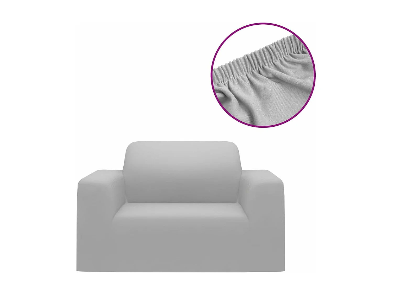 Housse extensible de canapé Gris Jersey de polyester FR879211