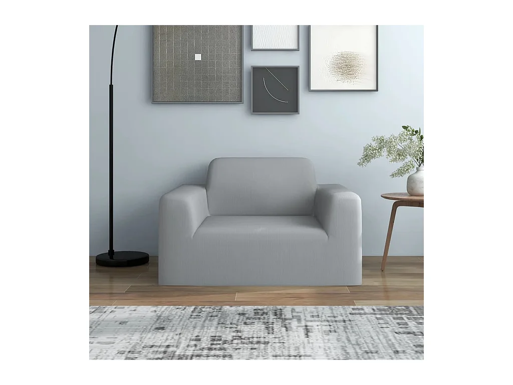 Housse extensible de canapé Gris Jersey de polyester FR879211