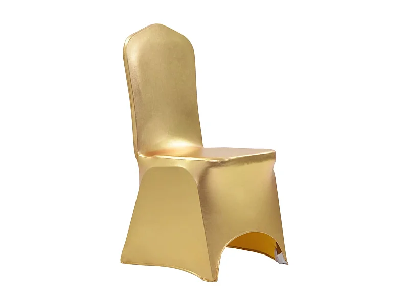 Housses extensibles de chaise 6 pcs Doré FR961607