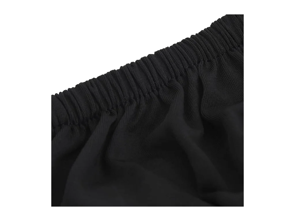 Housse extensible de canapé 2 places Noir Jersey de polyester FR775918