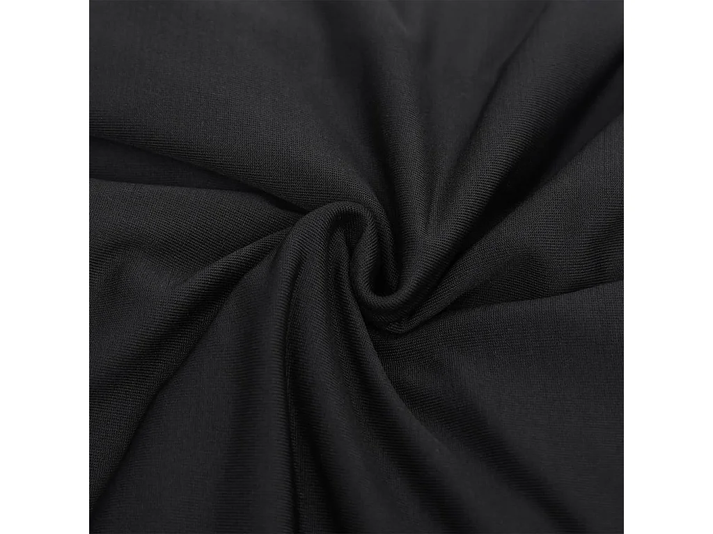 Housse extensible de canapé 2 places Noir Jersey de polyester FR775918