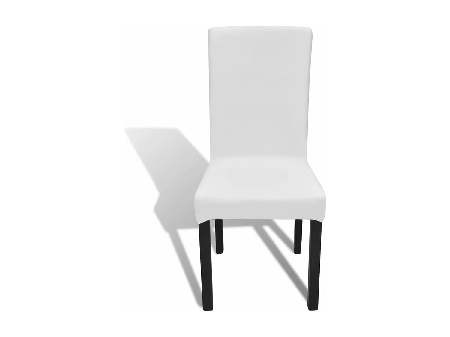 6 pcs capas extensíveis para cadeiras branco PT891746