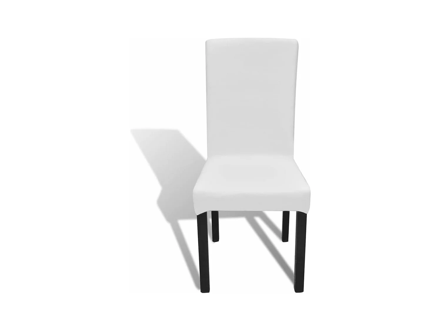 Housses extensibles de chaise 6 pcs Blanc FR645332