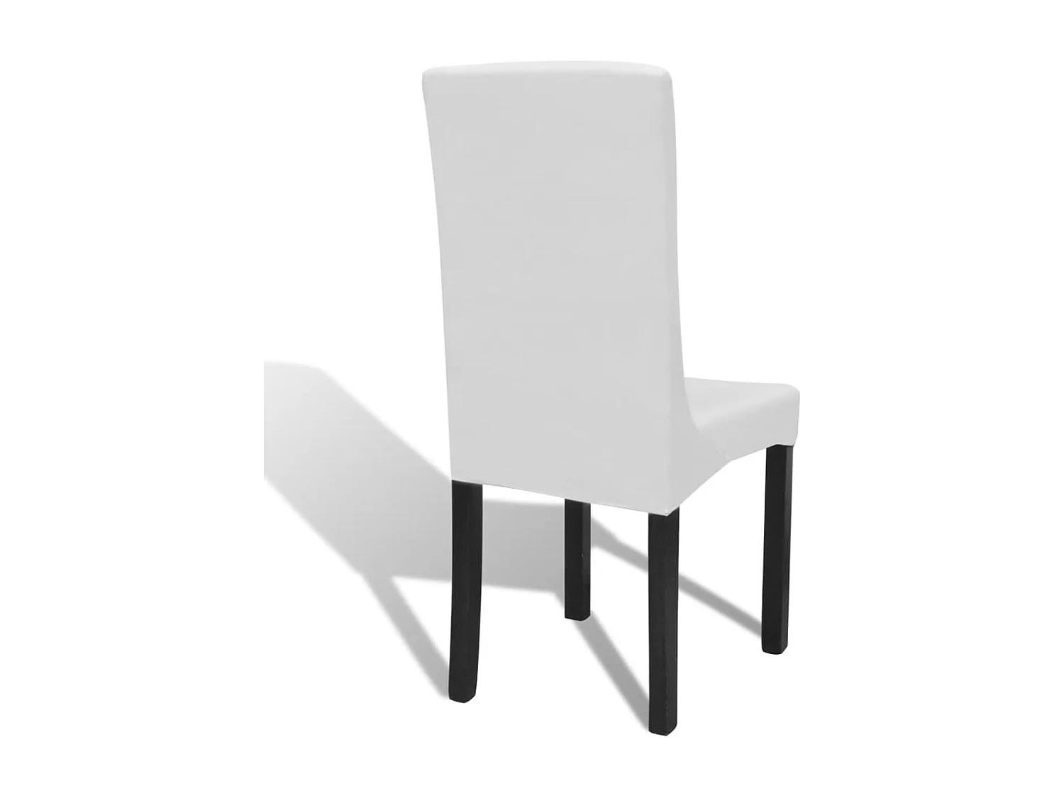 6 pcs capas extensíveis para cadeiras branco PT891746