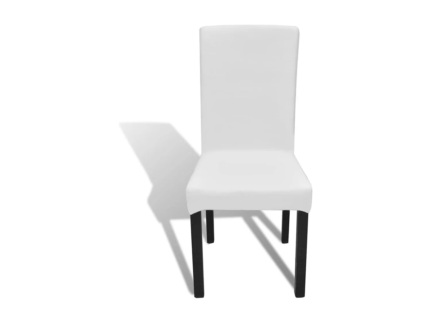 Housses extensibles de chaise 6 pcs Blanc FR645332