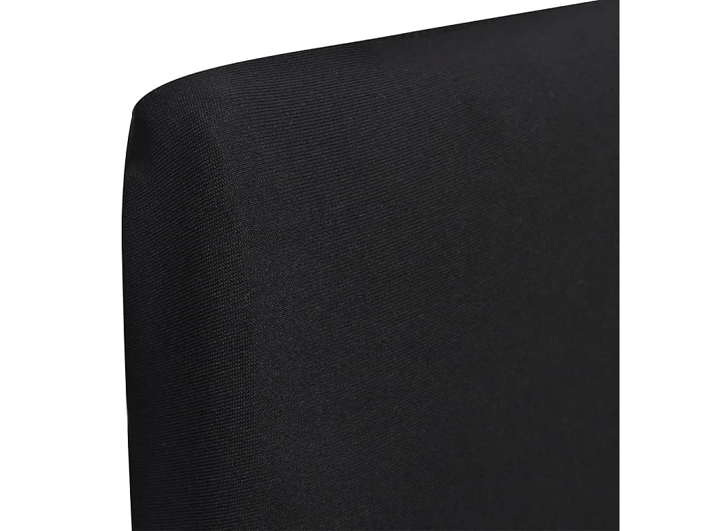 6 pcs capas extensíveis para cadeiras preto PT952395