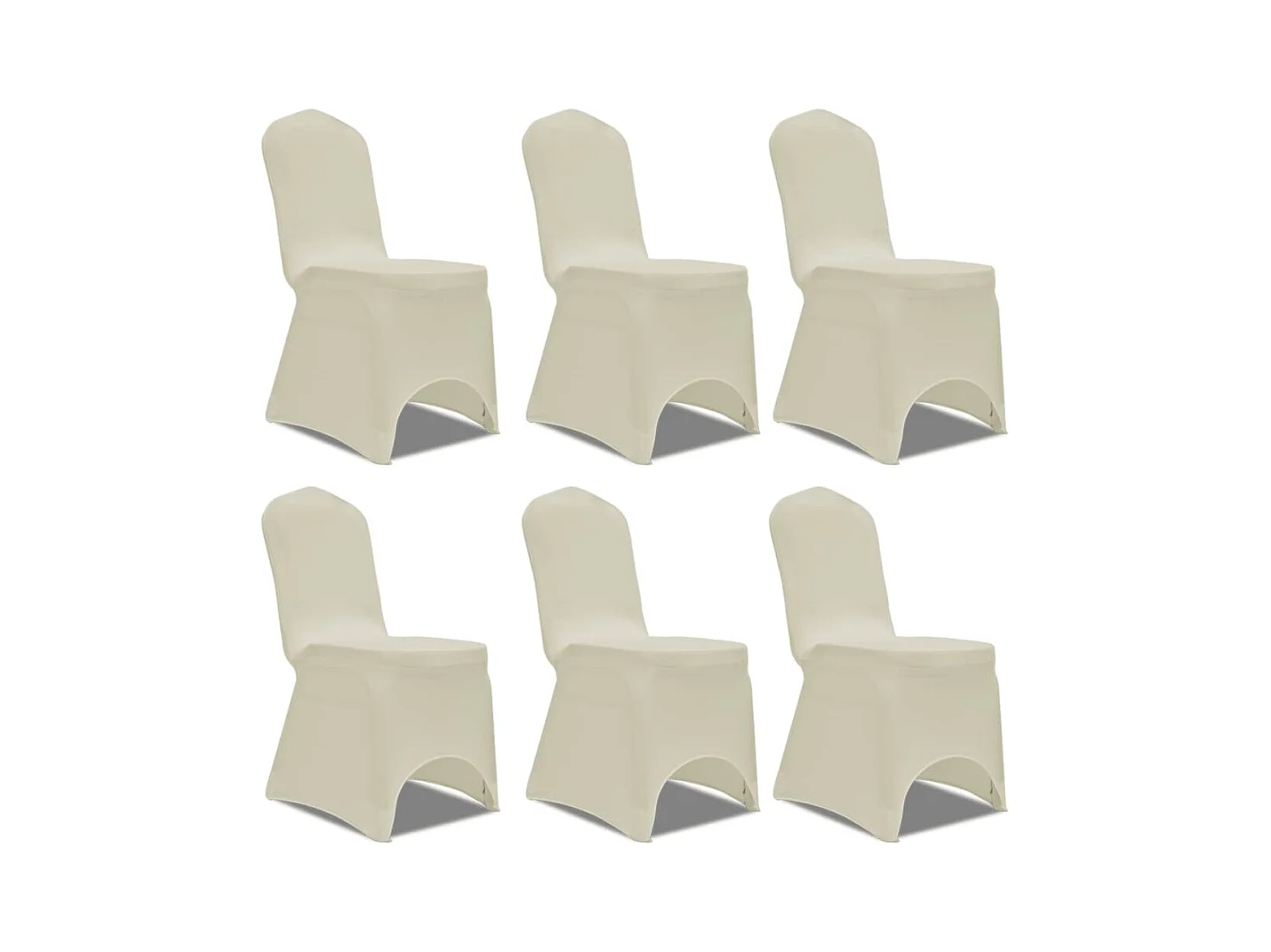 Funda de silla elástica 12 unidades crema ES418851