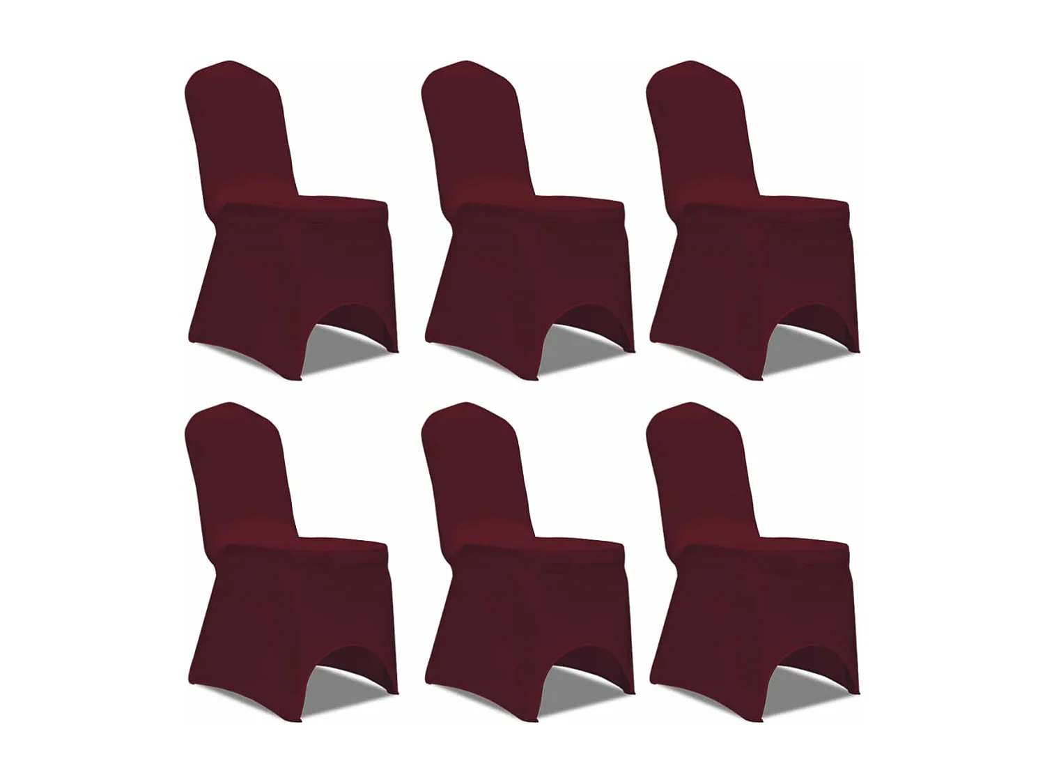 Capa para cadeira elástica 12 pcs bordô PT717344