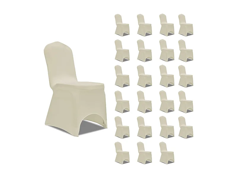 Stoelhoezen stretch 24 st crème BE283721