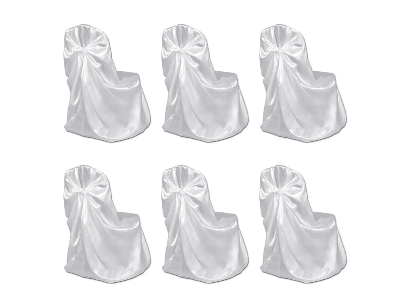 Housse de chaise blanche pour le banquet de mariage 6 pièces FR926167