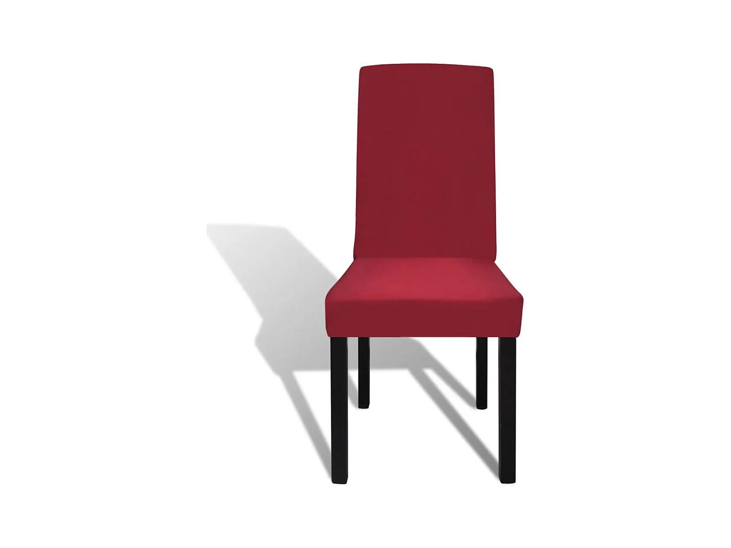 Housses de chaise élastiques droites 6 pcs Bordeaux FR752662