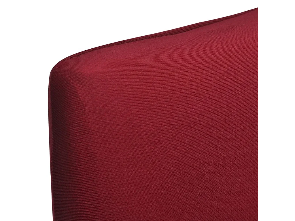 Housses de chaise élastiques droites 6 pcs Bordeaux FR752662