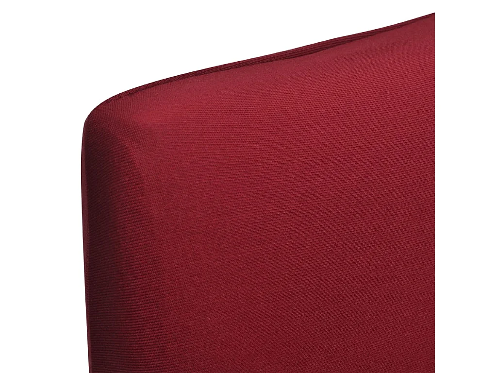 Housses de chaise élastiques droites 6 pcs Bordeaux FR752662
