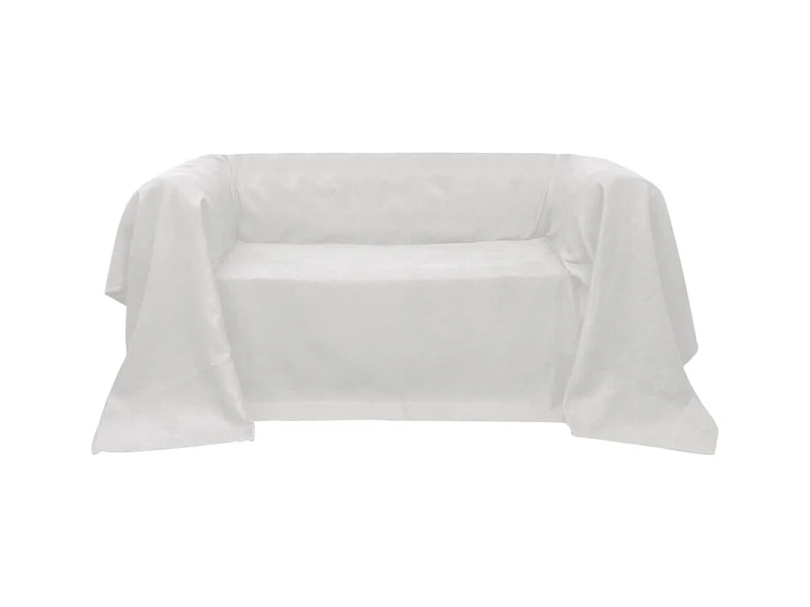 Housse de canapé Micro-suède Crème 140x210 cm FR307407