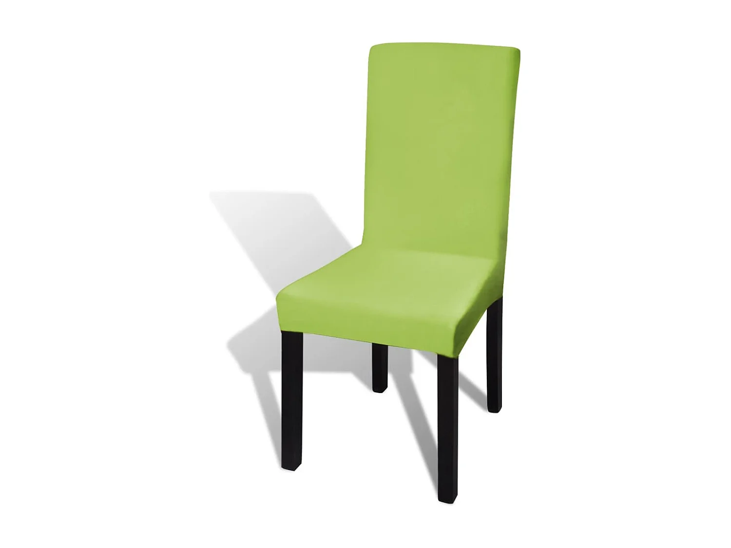 Housse de chaise droite extensible 4 pcs vert FR779528